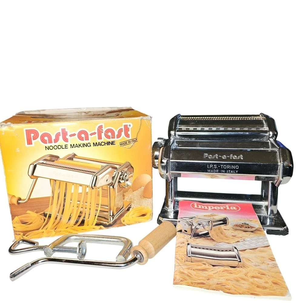 Vintage Imperia Past-a-fast Noodle Making Machine I.P.S. Torino Italy Manual